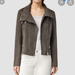 All saints suede bales biker jacket